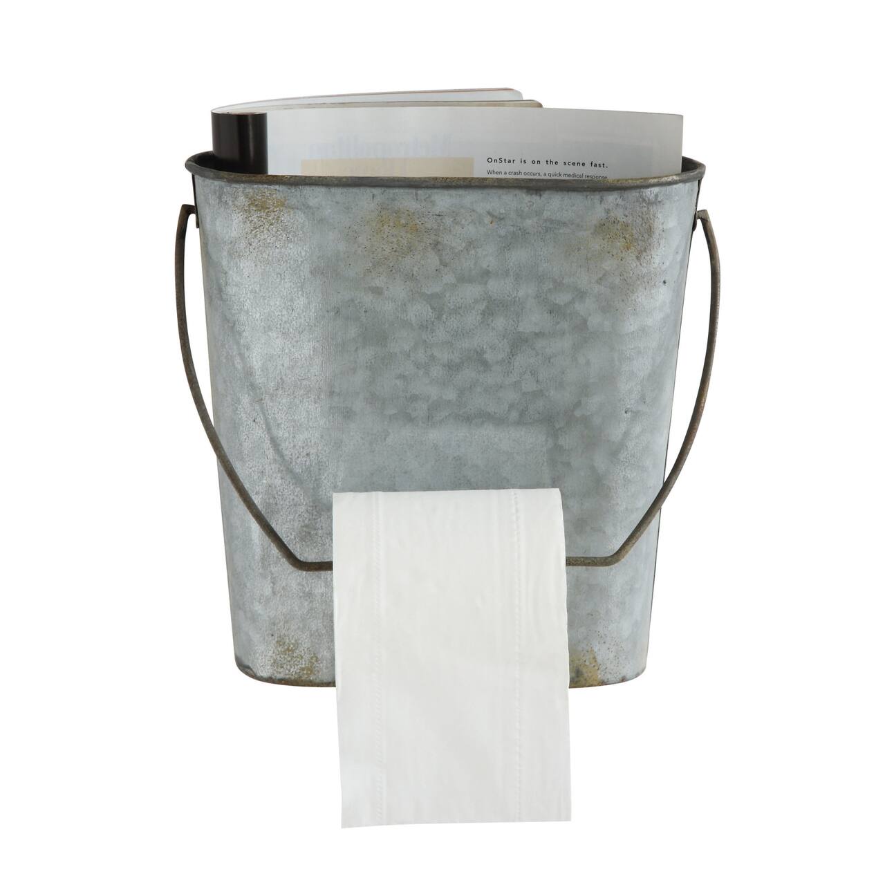 Hello Honey® Magazine & Toilet Paper Wall Tin Bucket